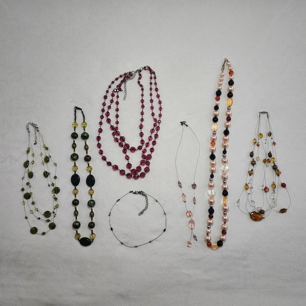 Collection Of Costume Jewelry  Beaded Necklaces